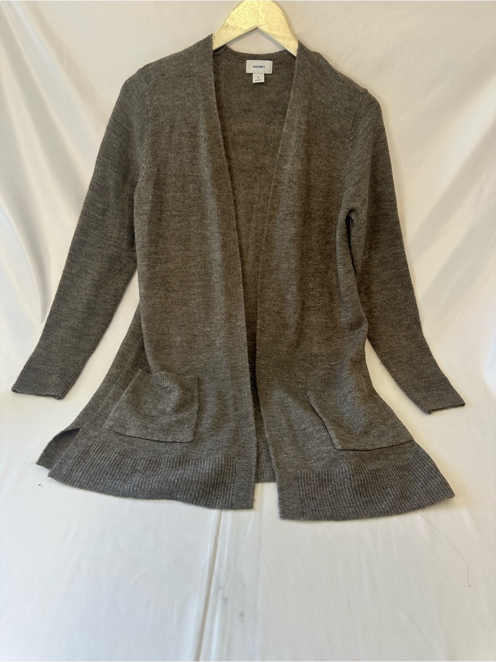 Old Navy Small Brown, Long Sleeve Cardigan Patch Pockets